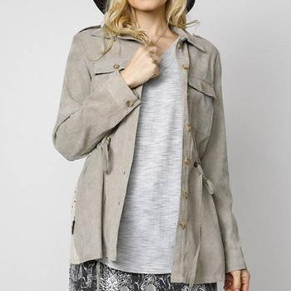 NWT✨Khaki Aztec Print Jacket - Picture 2 of 3